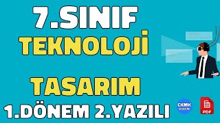 7Sınıf Teknoloji ve Tasarım 1Dönem 2Yazılı Soruları ve Cevapları � Çıkabilir 😊 [upl. by Yramliw988]