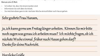 GoetheZertifikat A2 Start Deutsch 2 Beispiele Schreiben Teil 1 und 2 04 [upl. by Karlis]