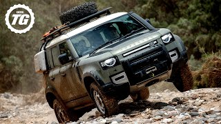 FIRST DRIVE New Land Rover Defender Review 4K  Top Gear [upl. by Kearney]