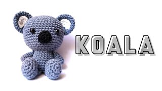 KOALA  AMIGURUMI CROCHET TUTORIAL FREE PATTERN [upl. by Derron]