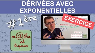 EXERCICE  Dériver une fonction avec exponentielles  Première [upl. by Hsirrap650]