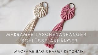 DIY  MAKRAMEE TASCHENANHÄNGER  Schlüsselanhänger  Tutorial Macrame Bag Charm  Keychain ♡︎ [upl. by Sapienza164]