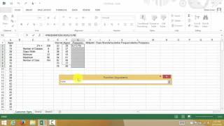 Excel Creating A Frequency Distribution Table [upl. by Ulphi77]