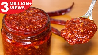 Schezwan Sauce Recipe  Homemade Schezwan Sauce  Chinese Sauce  Kanaks Kitchen [upl. by Adnovahs]