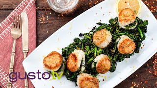 herbed stuffed scallops  bonacinis italy [upl. by Ettennor]