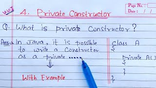 Private Constructor in Java  Learn Coding [upl. by Resay]