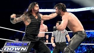 Roman Reigns vs Kane amp Seth Rollins SmackDown March 19 2015 [upl. by Adhamh]