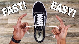 How To Tie Shoe Lace In 1 SECOND Easy Tutorial [upl. by Yelyk]