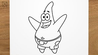 How to draw PATRICK STAR Spongebob step by step EASY [upl. by Irolam63]