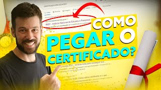 ENCCEJA  Como pegar o CERTIFICADO [upl. by Shurlocke]