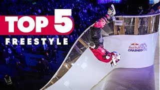 Top 5 Crashed Ice Freestyle Tricks  Red Bull Top 5 [upl. by Kall]