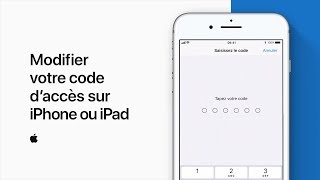 Modifier votre code d’accès sur iPhone ou iPad – Assistance Apple [upl. by Schramke304]