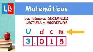 Los Números DECIMALES LECTURA y ESCRITURA ✔👩‍🏫 PRIMARIA [upl. by Yuma722]