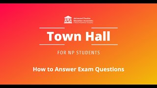 Town Hall for NP Students How to pass your NP boards [upl. by Xxam]