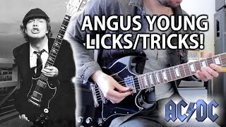 5 Angus Young Style Guitar Licks amp Tricks Guitar Lesson [upl. by Foah806]