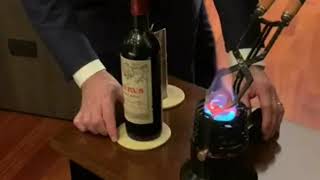 How to Open a 1961 Château Pétrus Wine Bottle [upl. by Edylc]