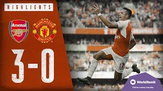 A SCREAMER FROM ALEXIS SANCHEZ  Arsenal 30 Manchester United  Classic highlights  2015 [upl. by Bertilla656]