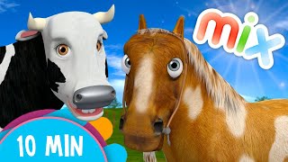 Cows and Horses Songs Mix  Kids Songs amp Nursery Rhymes [upl. by Normie]