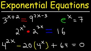 Solving Exponential Equations [upl. by Launam]