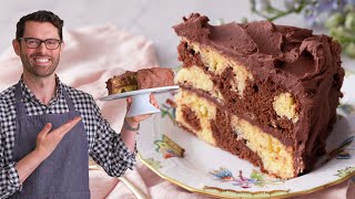 Easy Marble Cake Recipe  Preppy Kitchen [upl. by Tristam]