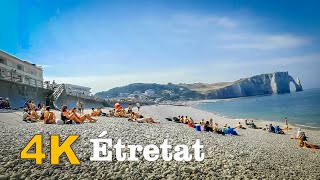 Walking tour in Étretat  Summer 2020 France 4K [upl. by Ahsias333]