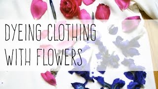 How to Print Clothes with Flowers  natural dyeing [upl. by Malvie]