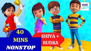 Shiva  Rudra  40 Minutes NonStop  Cartoon Videos For Kids  Voot Kids [upl. by Katleen]