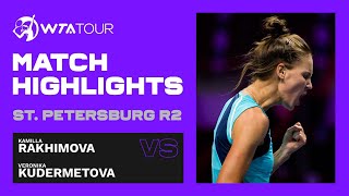 Kamilla Rakhimova vs Veronika Kudermetova  2021 St Petersburg Round 2  WTA Match Highlights [upl. by Ivana]