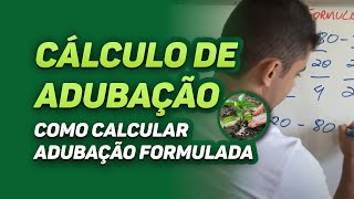 CÁLCULO DE ADUBAÇÃO  Como calcular adubação formulada [upl. by Atnohsal728]