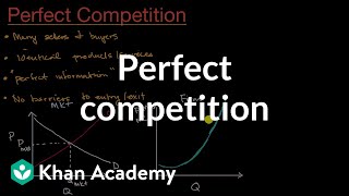 Perfect competition  Microeconomics  Khan Academy [upl. by Odlanra983]