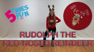 Fun Holiday Dance Choreography to Rudolph The RedNosed Reindeer [upl. by Mariko18]