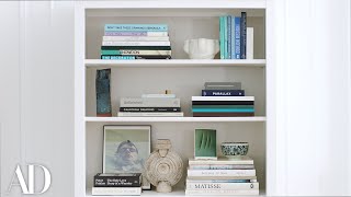 4 Ways To Fill Your Bookshelf With Style  Architectural Digest [upl. by Reimer]