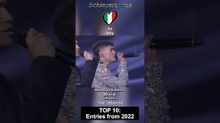 Top 10 Entries from Eurovision 2022 [upl. by Atiniuq]