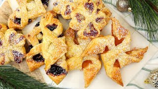 3 Ingredient Puff Pastry Desserts  Easy Christmas Recipes [upl. by Ycnan629]