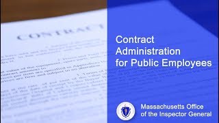 Contract Administration for Public Employees [upl. by Niuqram]