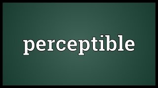 Perceptible Meaning [upl. by Favata]