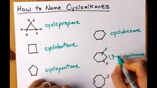 How to Name Cycloalkanes  6 Examples [upl. by Radcliffe]