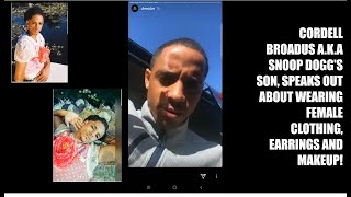 Update Snoops Son Speaks Out About Wearing A BlouseDress [upl. by Inilahs]