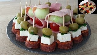 1 Brochettes apéritives Rapide et facile  APERITIF DINATOIRE  LA BOITE A RECETTES [upl. by Ahsile]