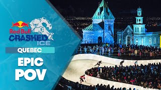 Epic Down Hill POV in Quebec 😮 ⛸  Red Bull Crashed Ice [upl. by Mehitable]