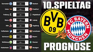 10Spieltag Bundesliga 2324 Prognose  Alle Spiele amp Tipps [upl. by Albers]