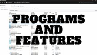 Programs and Features in Windows 11 22H2 [upl. by Kalinda]