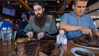 TEXAS LONGHORNS UNDEFEATED GIANT STEAK CHALLENGE  Toronto Pt1 [upl. by Kelwunn]