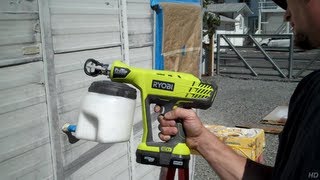 Ryobi 18 volt Pro Tip paint sprayer [upl. by Nahttam]