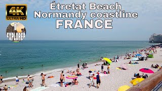 Walking in Étretat Beach Normandy NorthWestern France 【4K】 [upl. by Salomie]