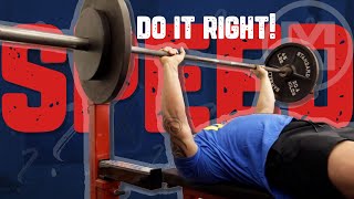 SPEED BENCH Done Right Bench Press with Acceleration [upl. by Abeu]