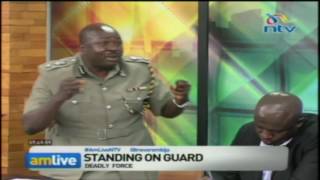 AM Live Boniface Mwangi faces off with police spokesperson Charles Owino [upl. by Ayikahs]