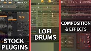 Step By Step How To Make Lofi HipHop With Stock Plugins  FL Studio 20 Tutorial [upl. by Bertero]