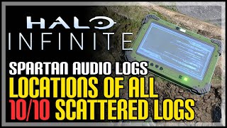 All Scattered Spartan Audio Log Locations Halo Infinite [upl. by Kacerek]