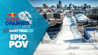 POV Crashed Ice Carnage In Saint Paul  GoPro View  Red Bull Crashed Ice [upl. by Snevets]